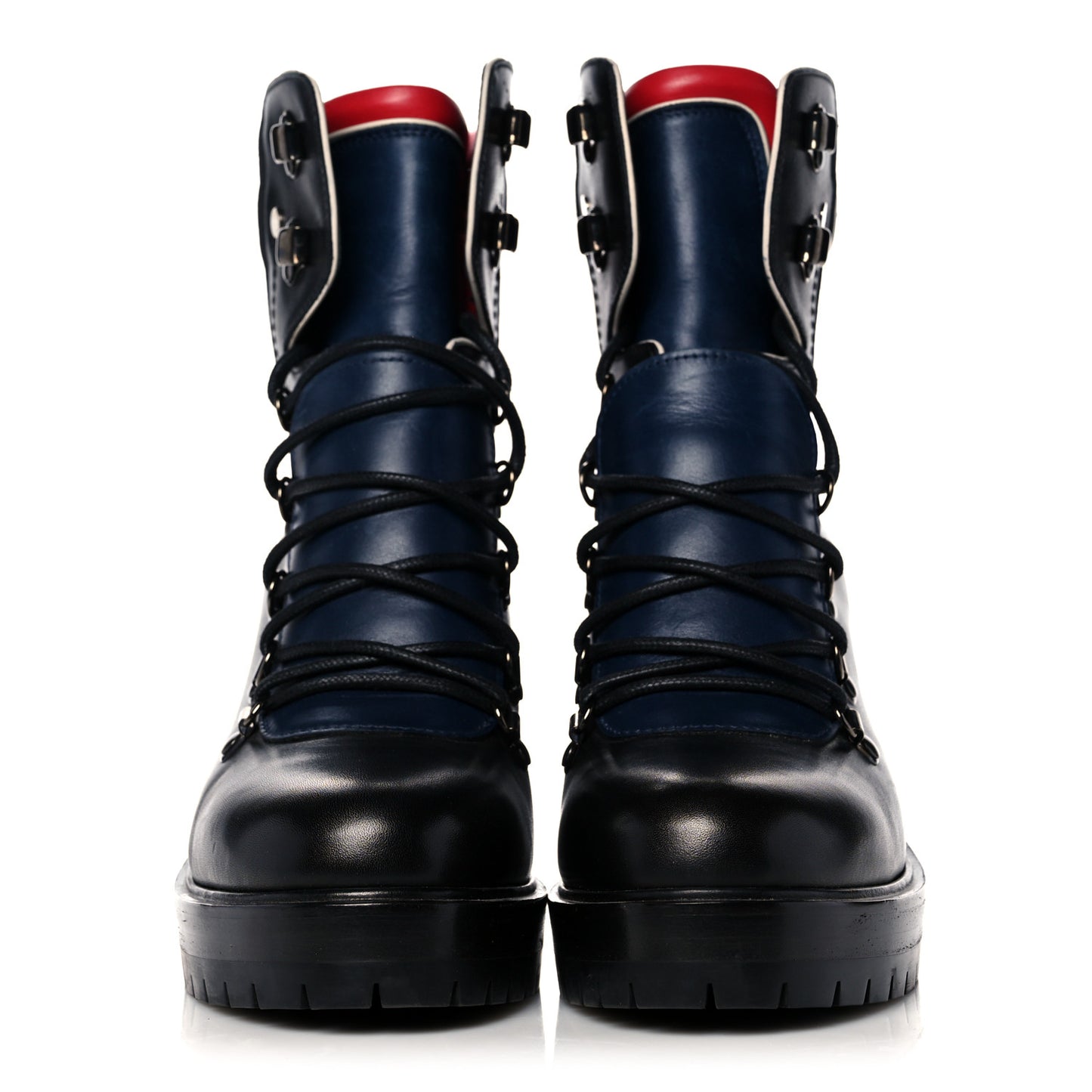 Greased Calfskin Promenade Boots 37 Black Multicolor