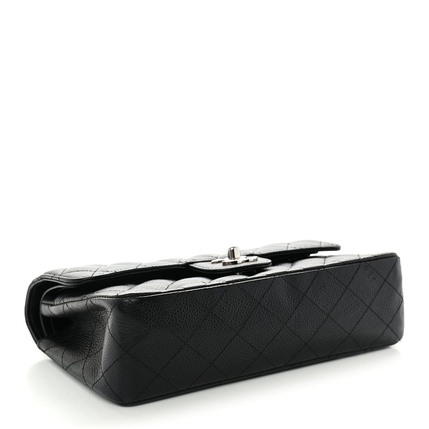 Caviar Quilted Small Double Flap Black