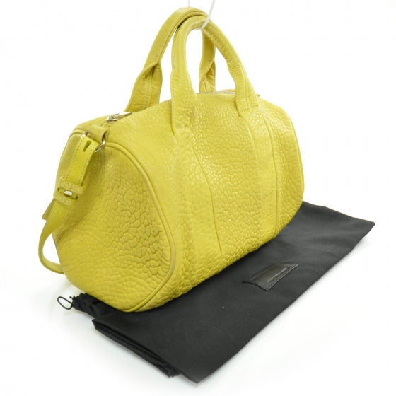 Alexander Wang Leather Rocco Satchel Citrus 3 of 7