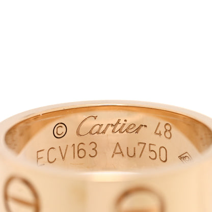 Cartier 18K Yellow Gold 5.5mm LOVE Ring 48 4.5 4 of 5