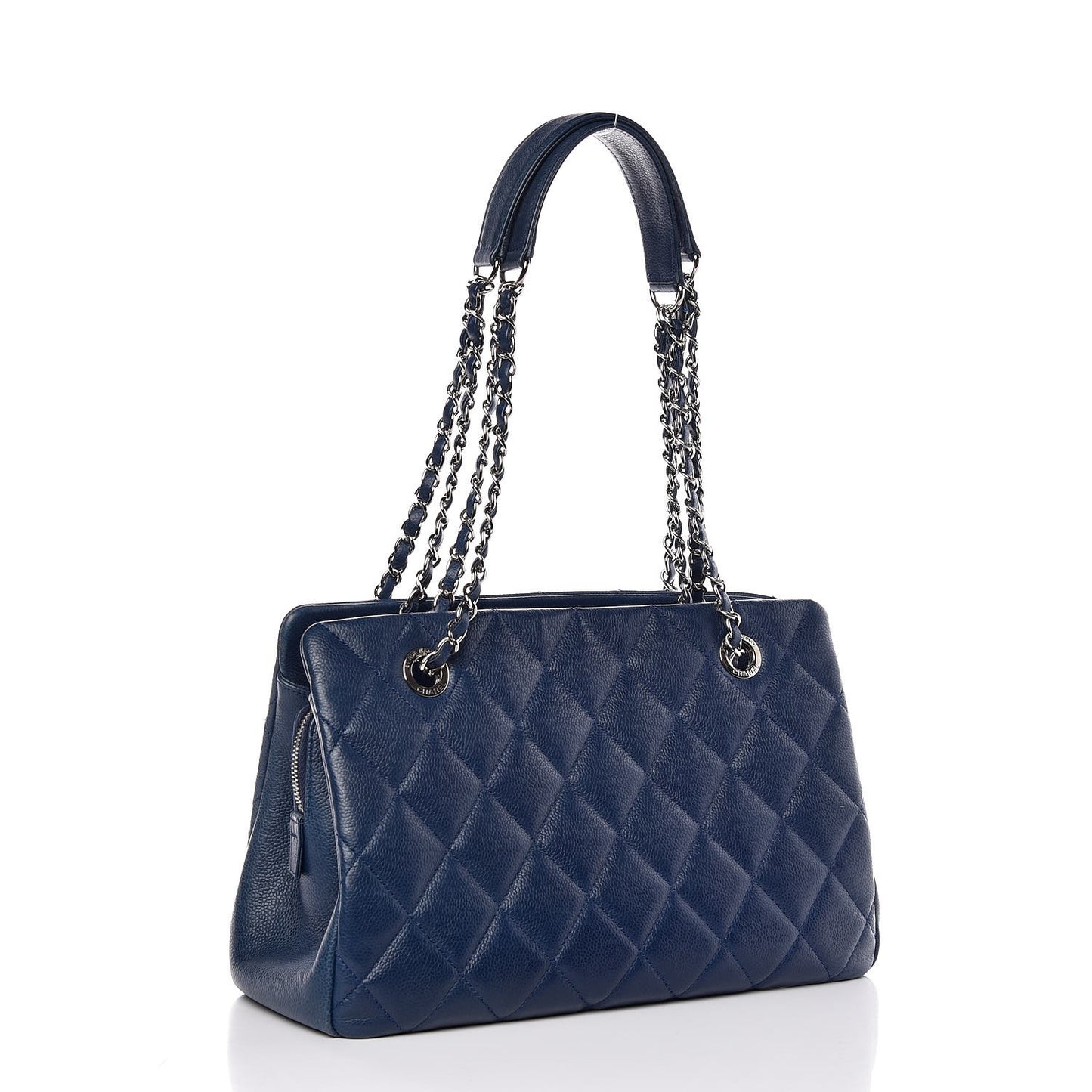 Caviar Quilted Timeless CC Tote Dark Navy Blue