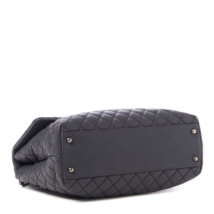 Chanel Caviar Quilted Large Coco Handle Flap Grey 3 of 9