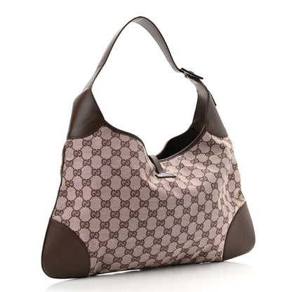 Gucci Monogram Lobster Clasp Jackie O Hobo Brown 3 of 12