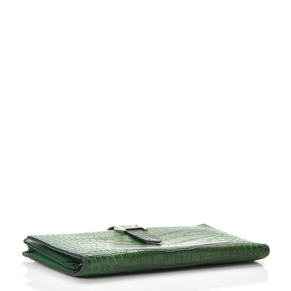 Hermes Matte Alligator Bearn H Wallet Cactus 4 of 8