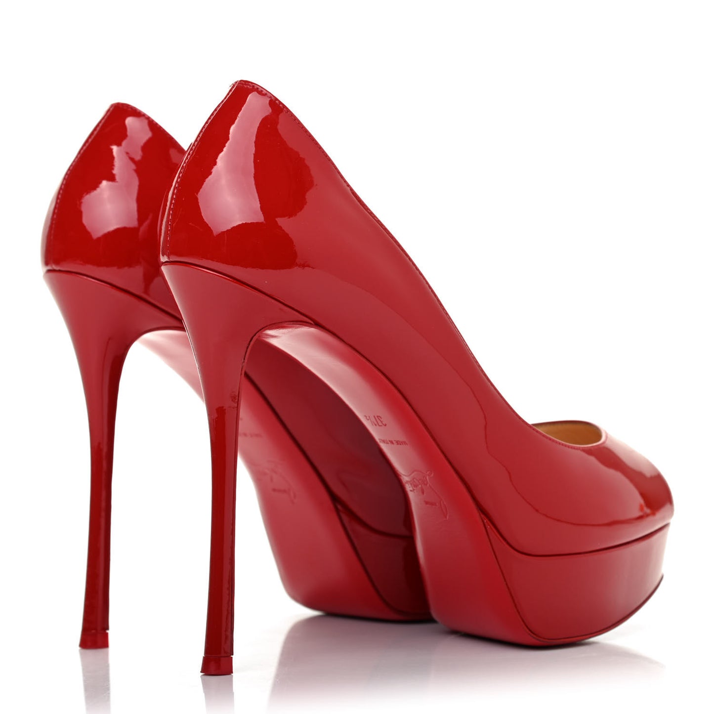 Patent Fetish Peep 140 Pumps 37.5 Flamenco Red