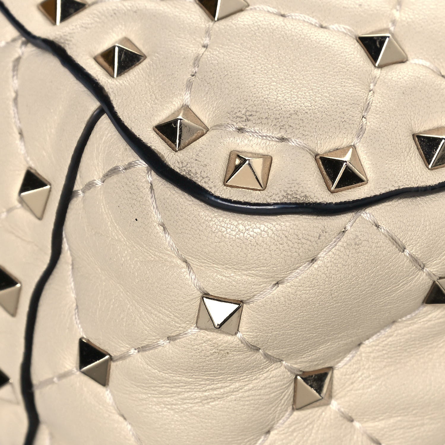 Valentino Garavani Nappa Medium Rockstud Spike Shoulder Bag Light Ivory 11 of 21