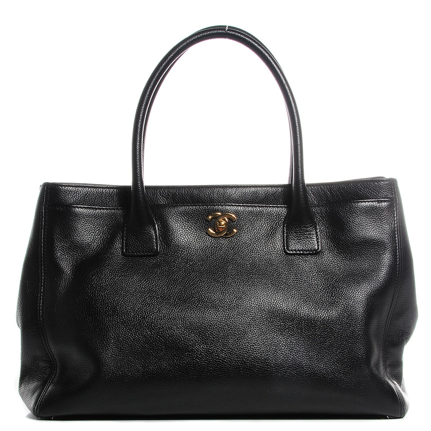 Chanel Calfskin Cerf Executive Shopper Tote Black 1 of 8