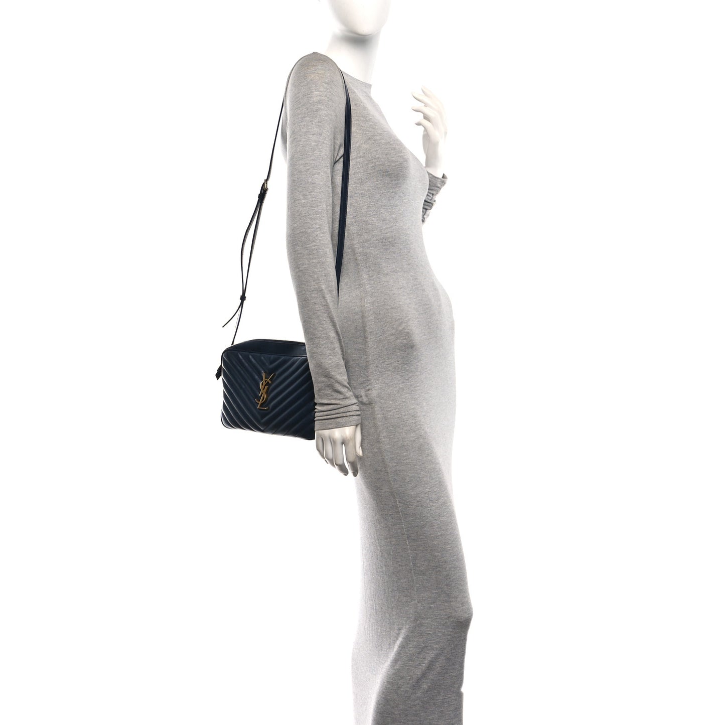 Calfskin Matelasse Monogram Lou Camera Bag Deep Marine