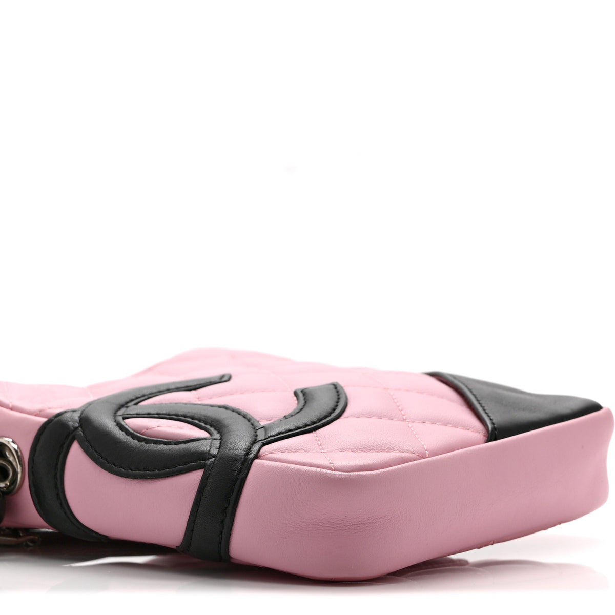 Chanel Calfskin Quilted Small Cambon Messenger Pink Black 9 of 10