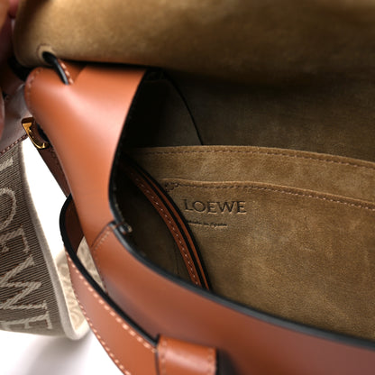 Loewe Calfskin Jacquard Small Gate Dual Bag Tan 6 of 12