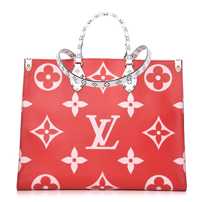 Louis Vuitton Monogram Giant Onthego GM Rouge Rose 1 of 11