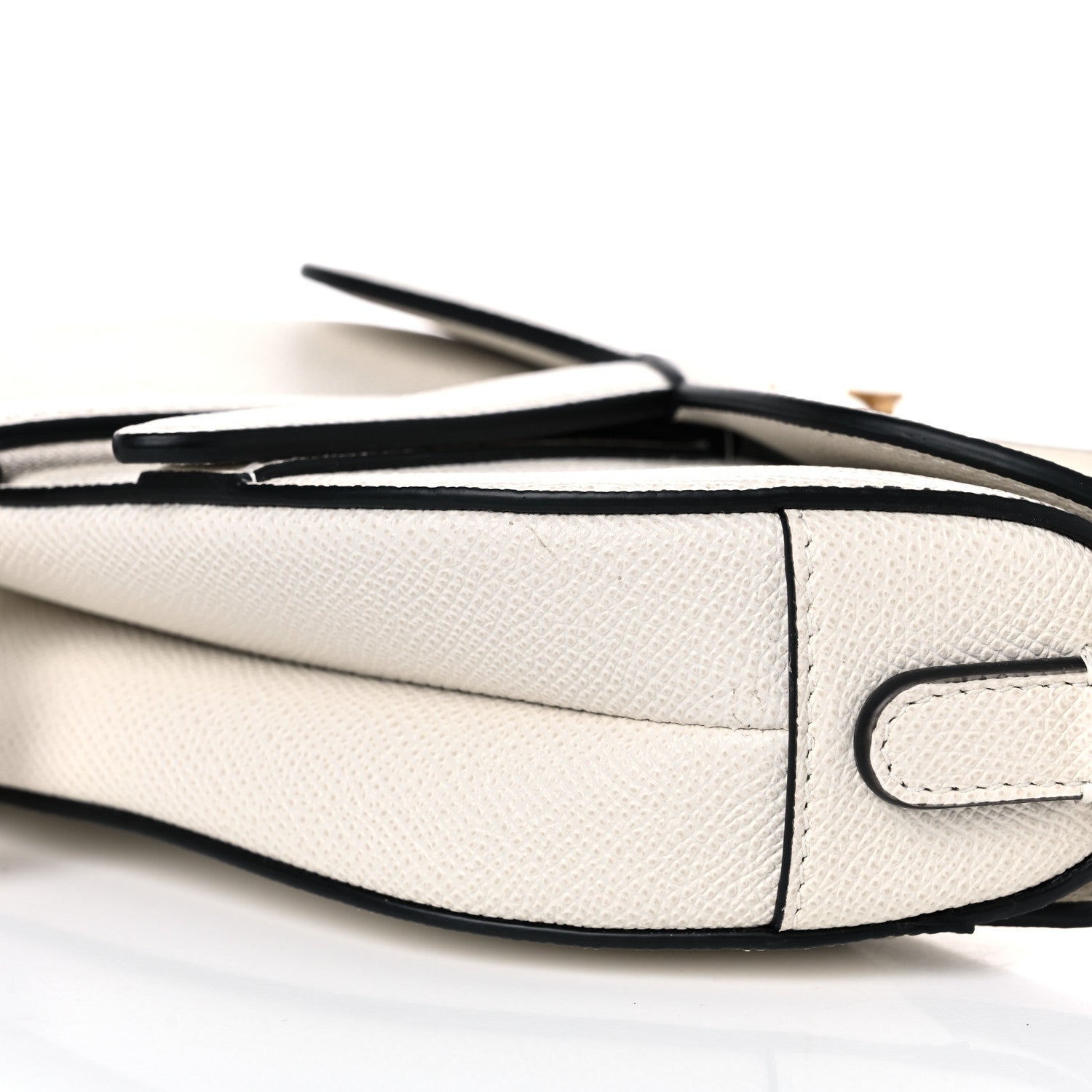Christian Dior Grained Calfskin Mini Saddle Bag White 8 of 10