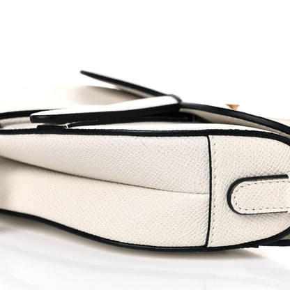 Christian Dior Grained Calfskin Mini Saddle Bag White 8 of 10