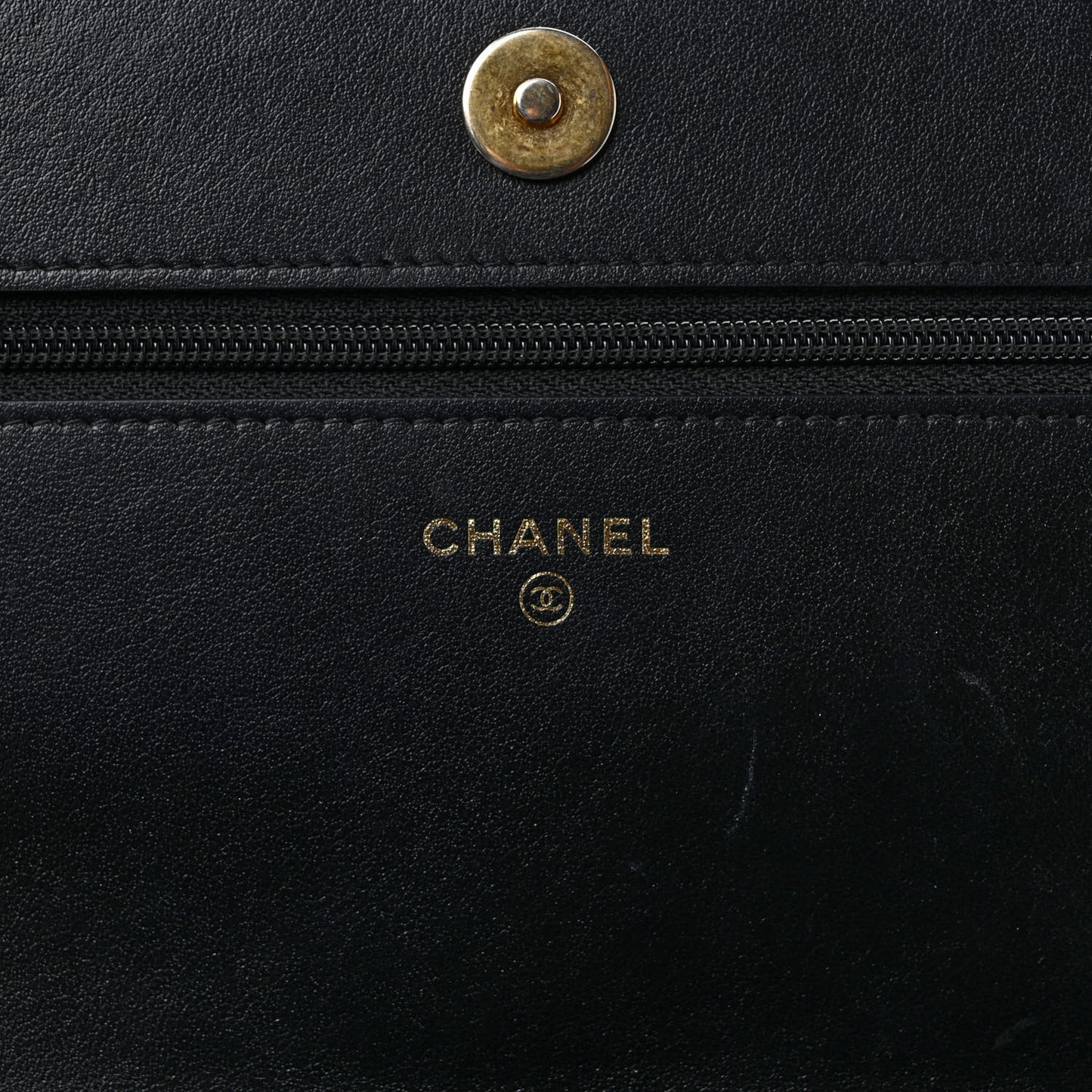 Caviar Quilted Boy Wallet On Chain WOC Black