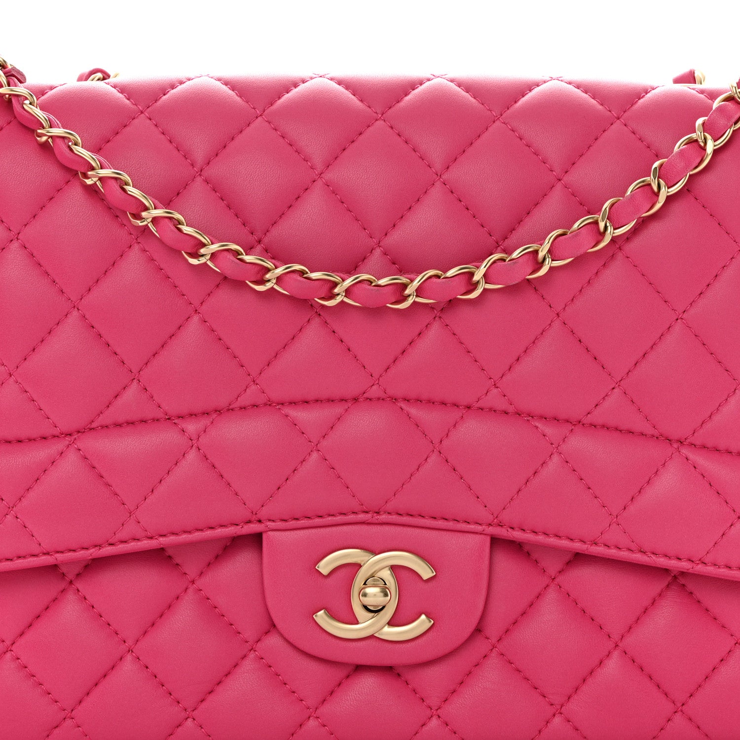 Chanel Lambskin Quilted Medium Mademoiselle Chic Flap Fuchsia 8 of 10