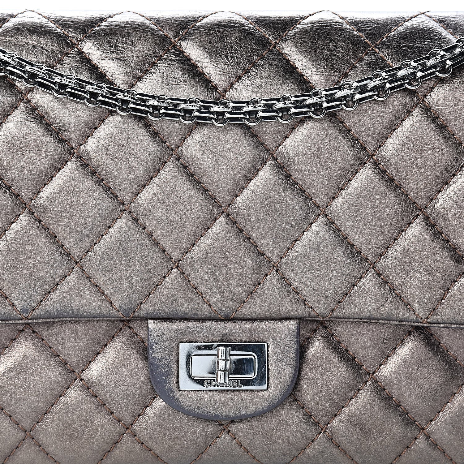 Chanel Metallic Aged Calfskin 2.55 Reissue 226 Flap Bronze 8 of 16