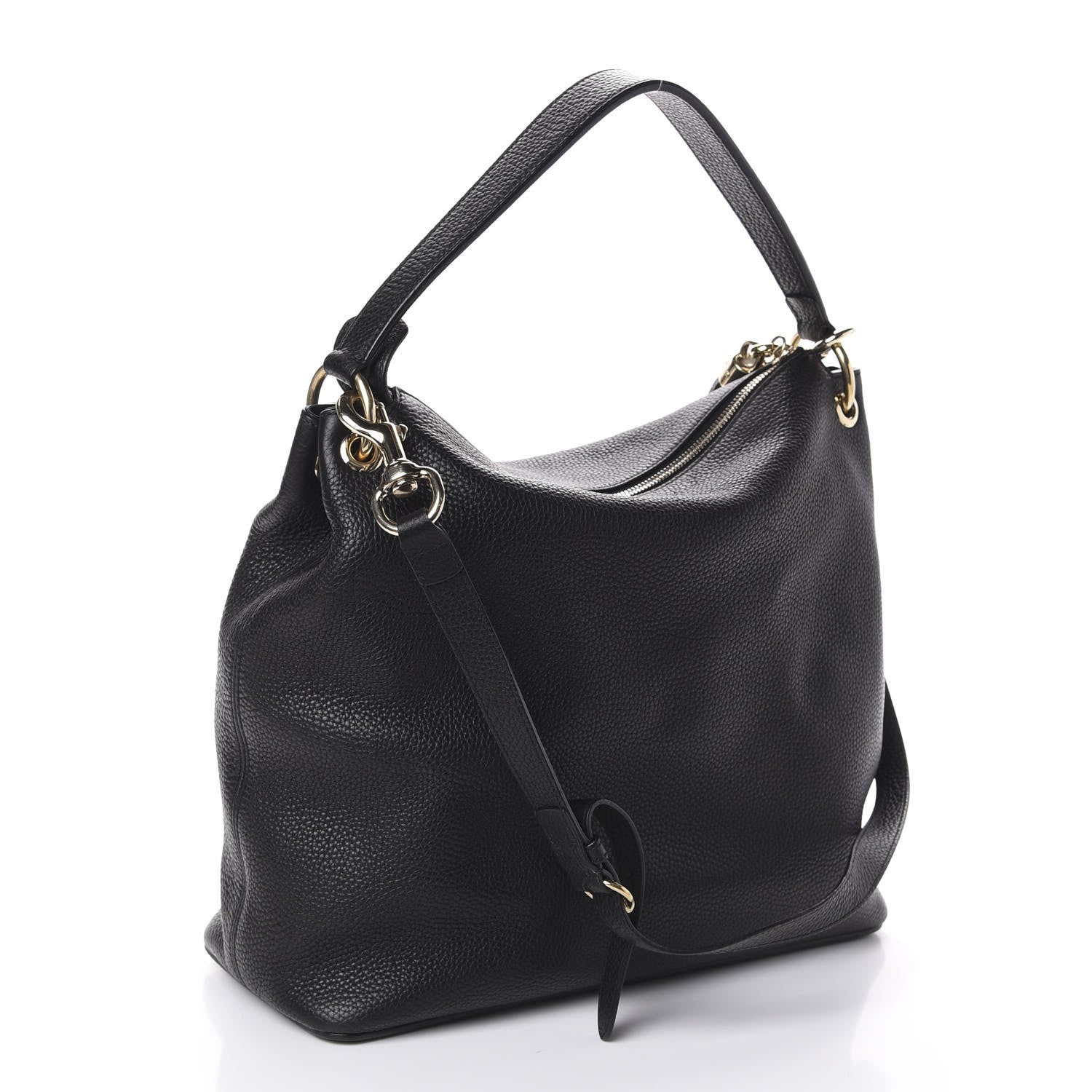 Gucci Pebbled Calfskin Large Soho Hobo Black 3 of 9
