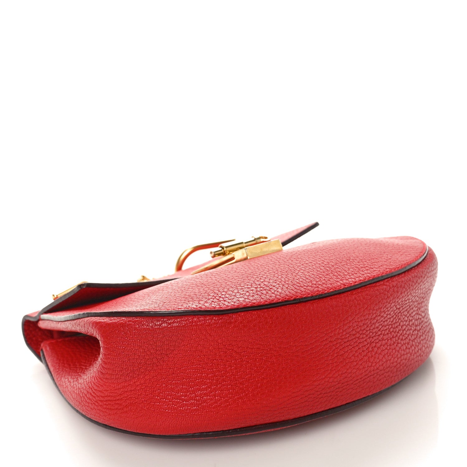 Chloe Grained Lambskin Drew Shoulder Bag Plaid Red 4 of 9