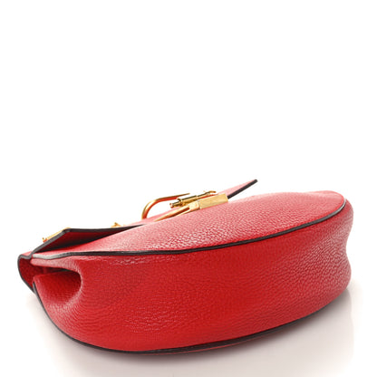 Chloe Grained Lambskin Drew Shoulder Bag Plaid Red 4 of 9