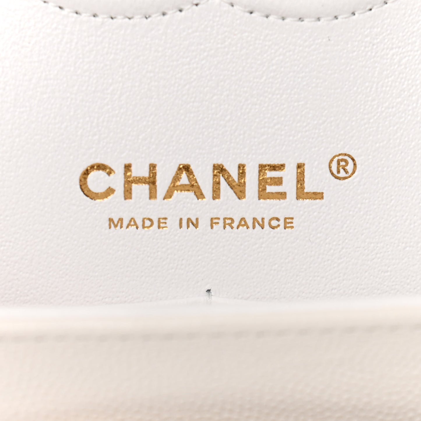 Caviar Quilted Medium Double Flap White