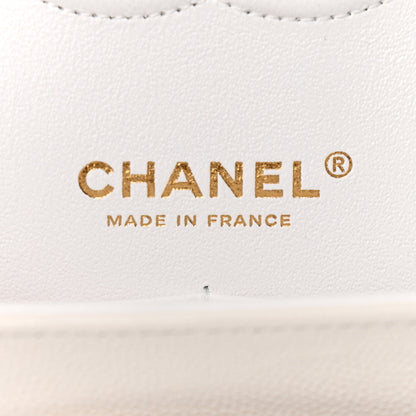 Chanel Caviar Quilted Medium Double Flap White 6 of 10