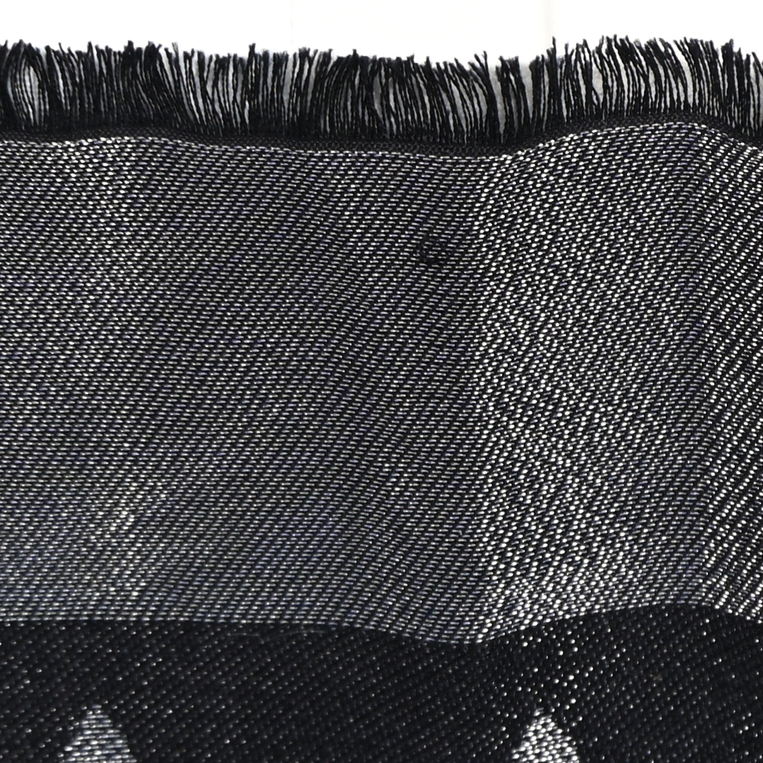 Louis Vuitton Silk Lurex Wool Monogram Shine Shawl Black 6 of 10
