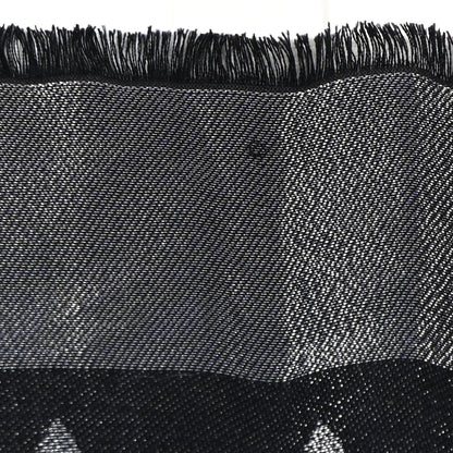 Louis Vuitton Silk Lurex Wool Monogram Shine Shawl Black 6 of 10