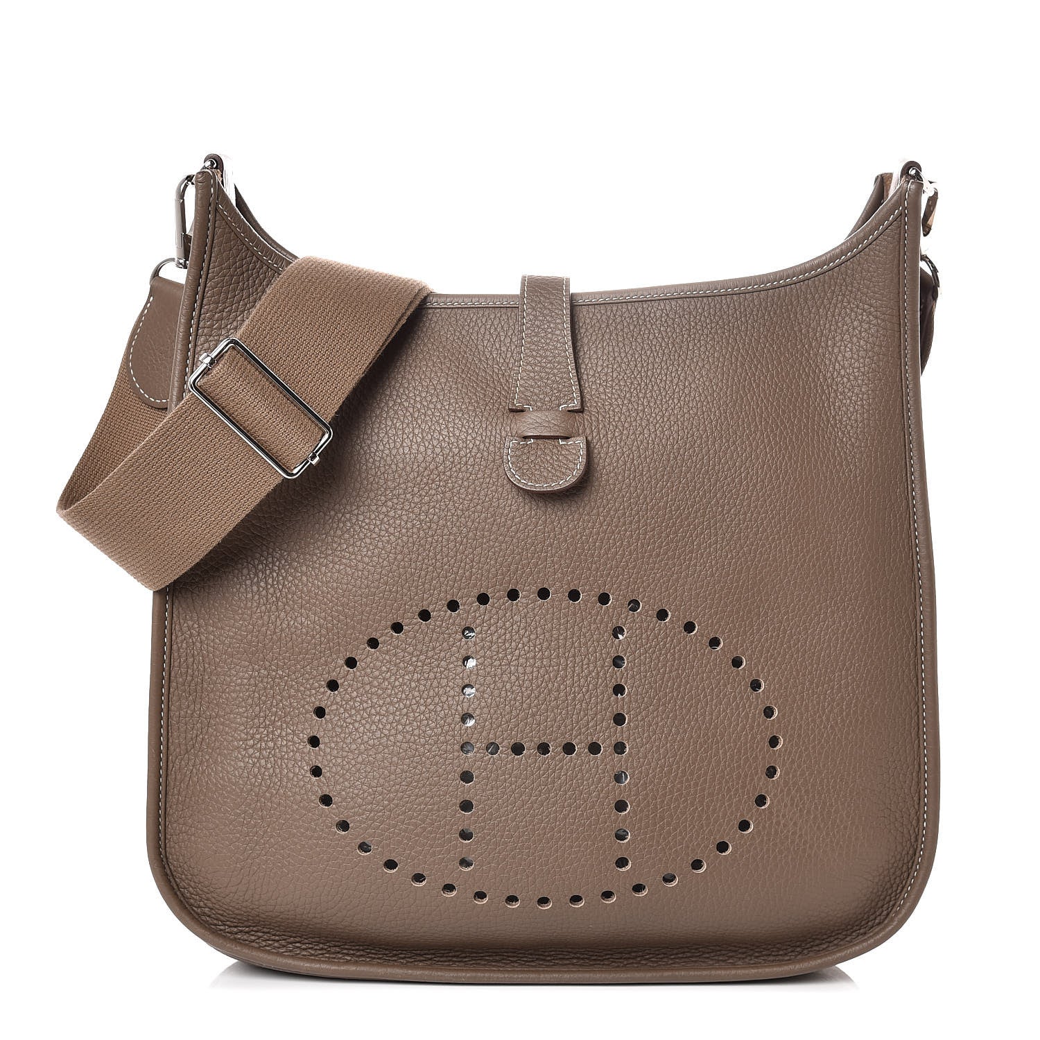 Hermes Taurillon Clemence Evelyne III GM Etoupe 2 of 9