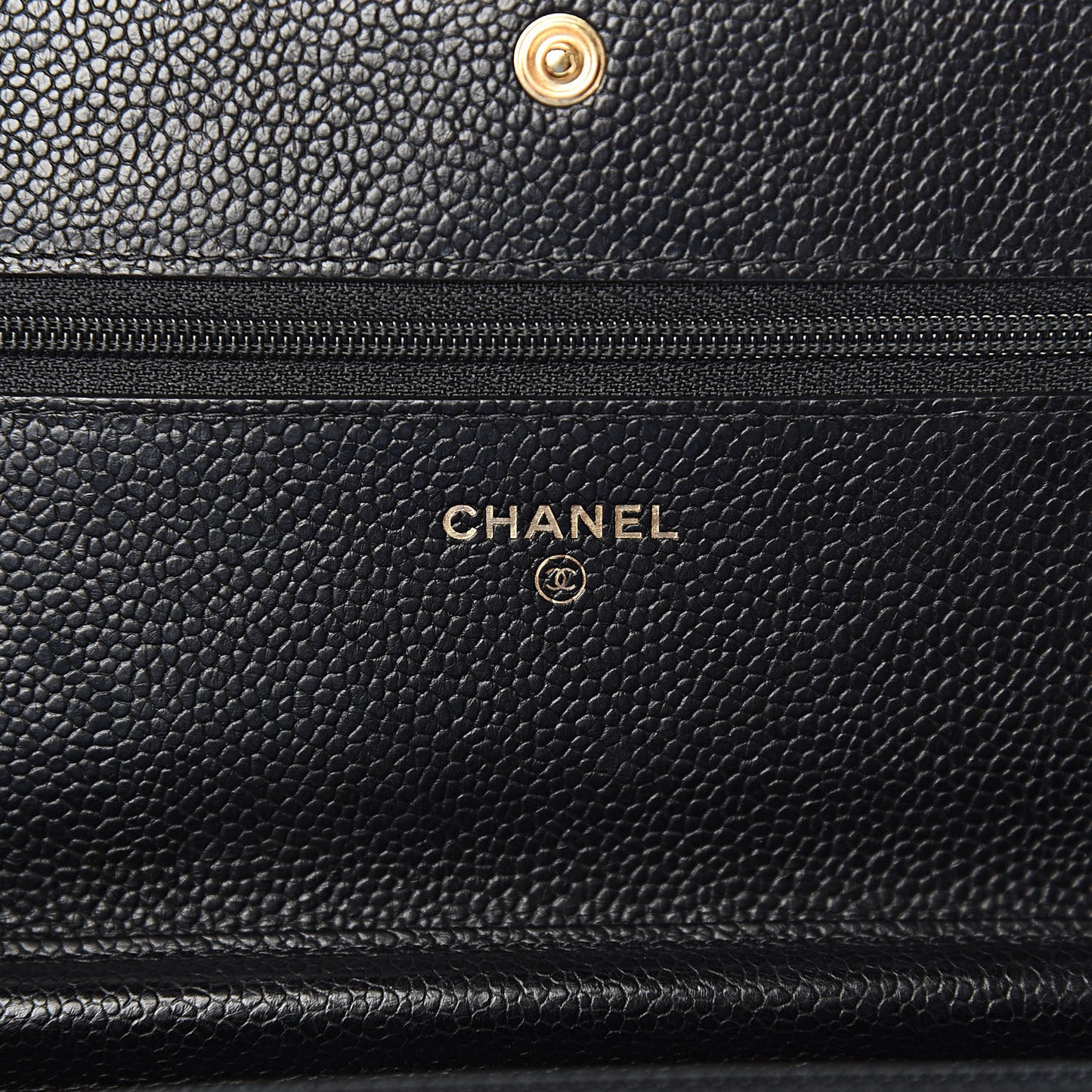 Caviar Quilted Boy Wallet On Chain WOC Black