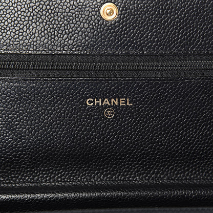 Chanel Caviar Quilted Boy Wallet On Chain WOC Black 6 of 12