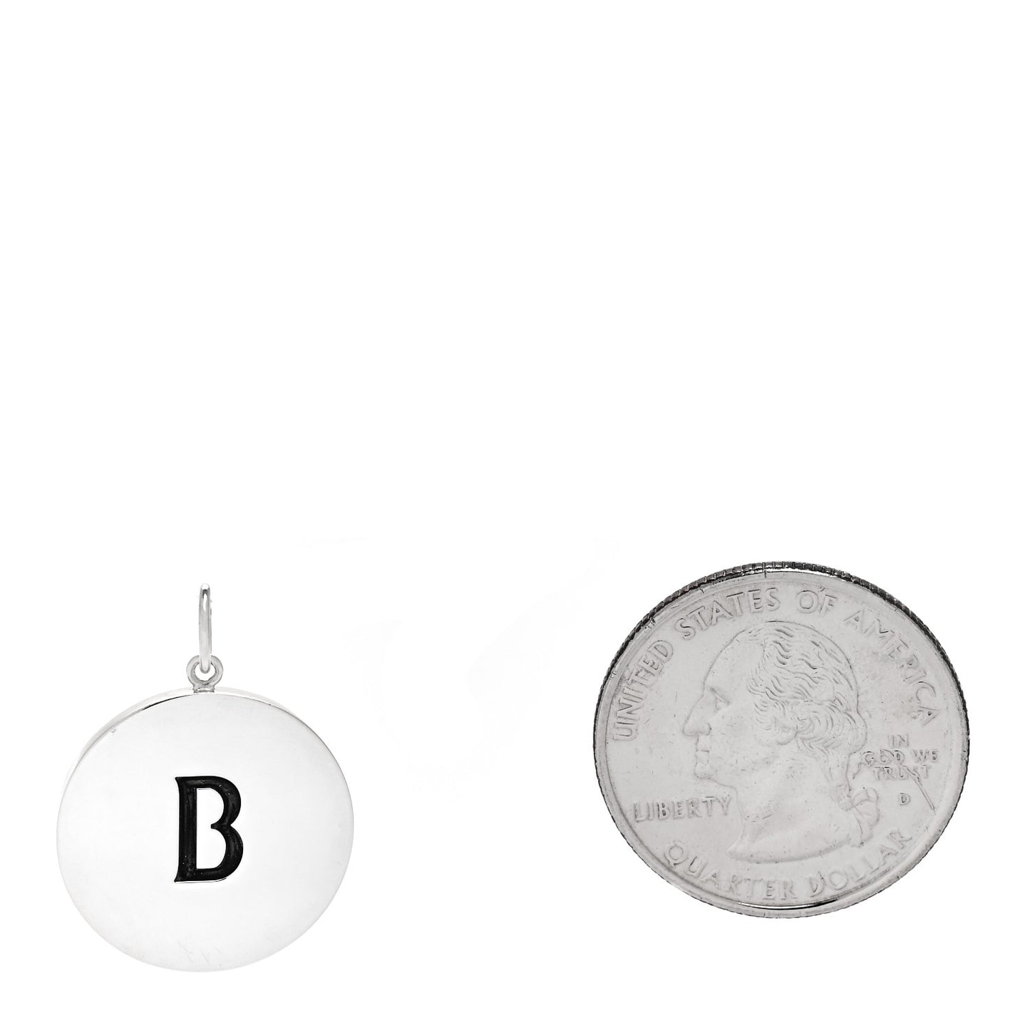 Sterling Silver Block Letter B Charm