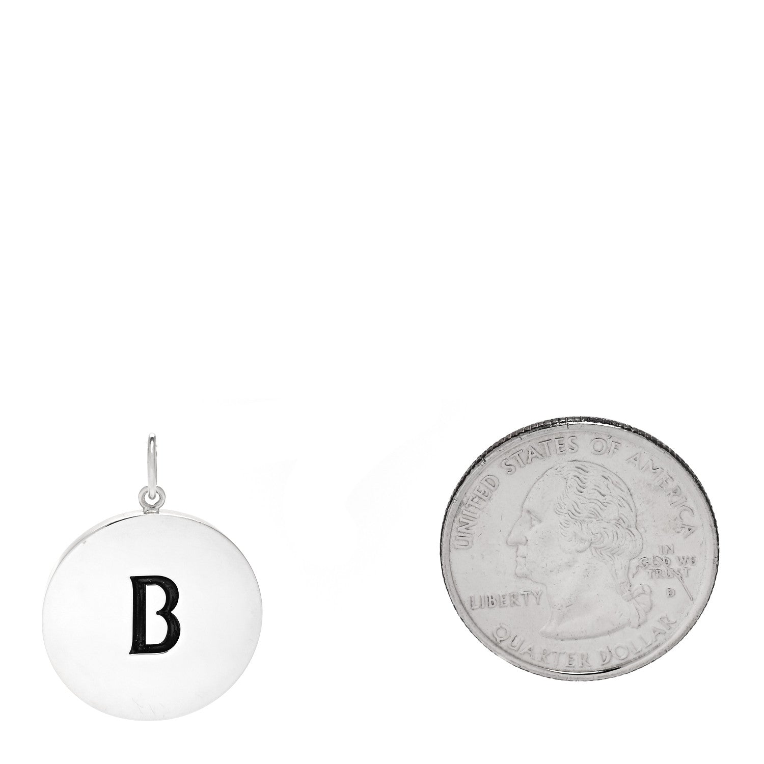 Tiffany Sterling Silver Block Letter B Charm 2 of 5