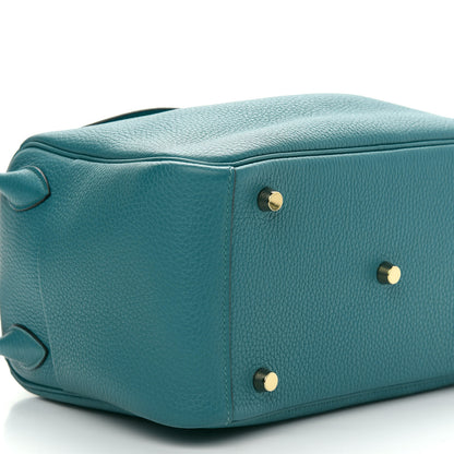 Hermes Taurillon Clemence Lindy 26 Vert Bosphore 9 of 9