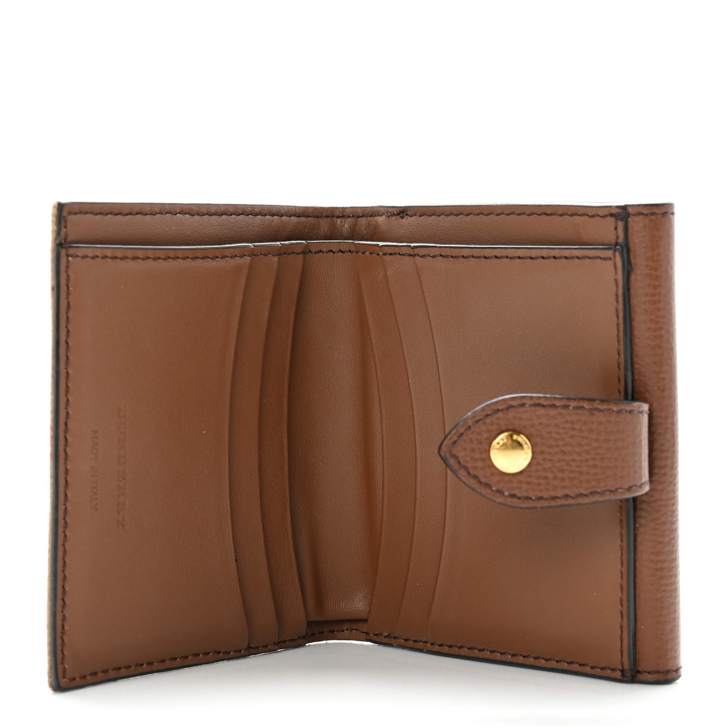 House Check Luna French Wallet Brown