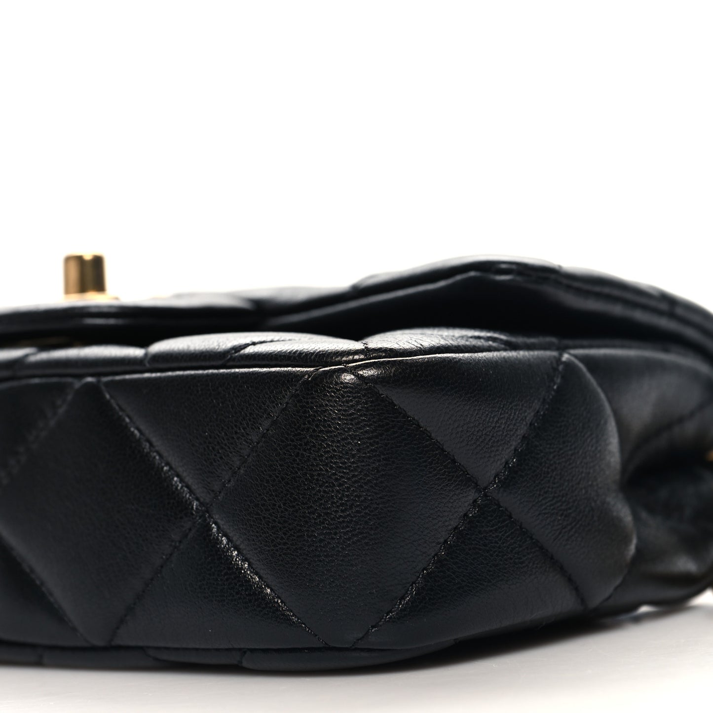 Lambskin Quilted Pearl Small Flap Black