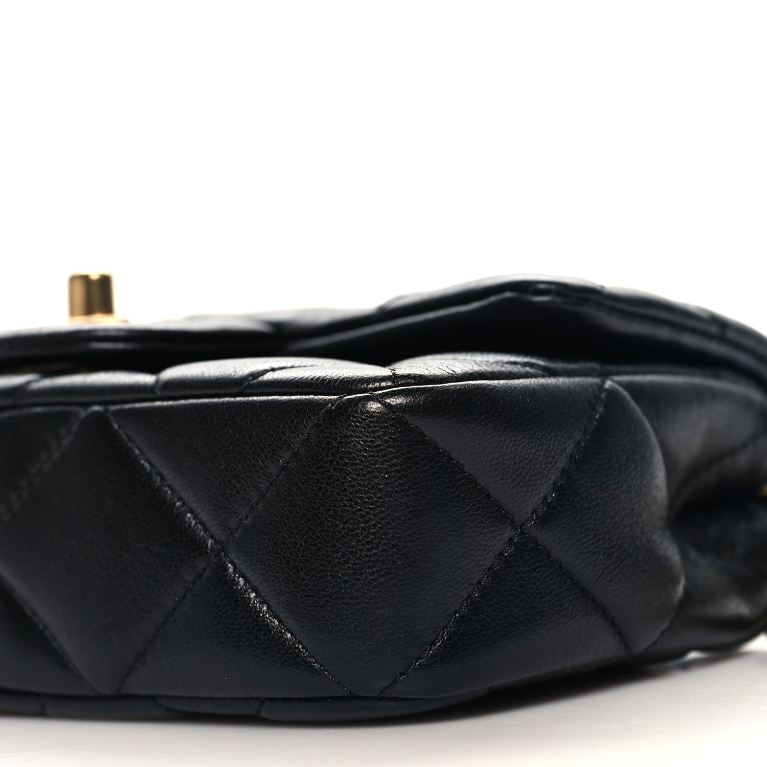 Chanel Lambskin Quilted Pearl Small Flap Black 10 of 11