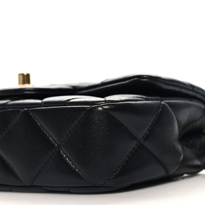 Chanel Lambskin Quilted Pearl Small Flap Black 10 of 11