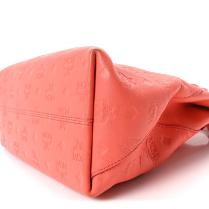 MCM Calfskin Ottomar Monogram Medium Klara Hobo Hot Coral 9 of 9