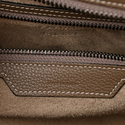 Celine Drummed Calfskin Mini Luggage Souris 7 of 8