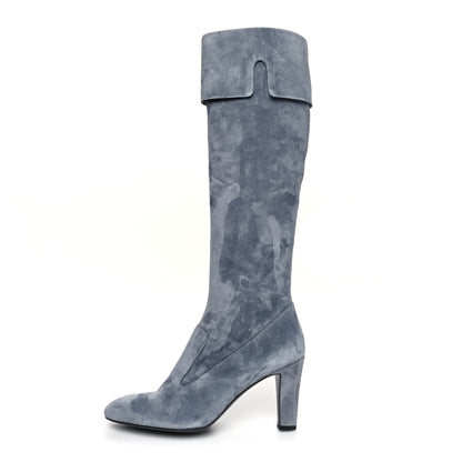 Chanel Suede High Boots 40 Grey 1 of 7