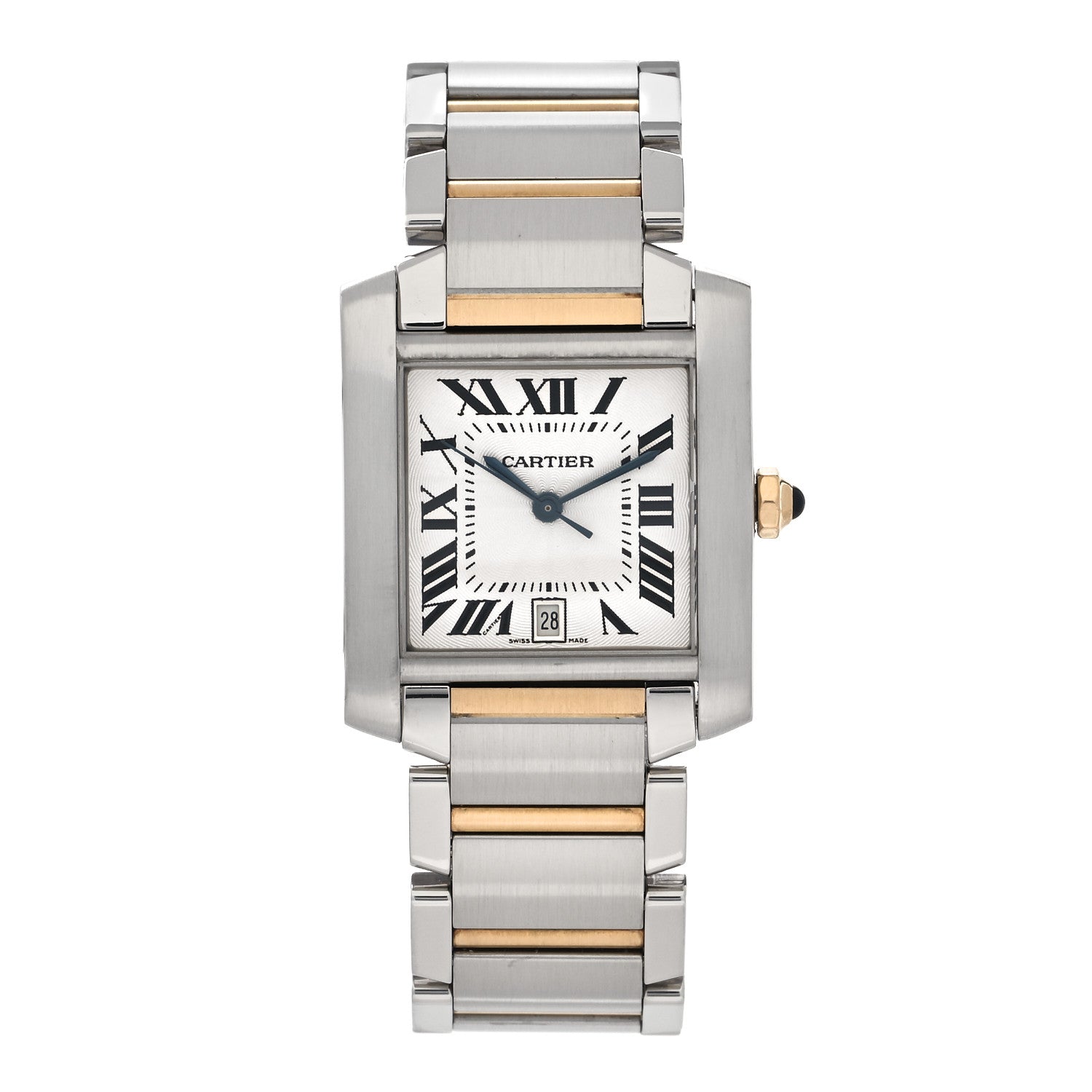 Cartier Stainless Steel 18K Yellow Gold 28mm Tank Francaise Automatic Watch 1 of 4