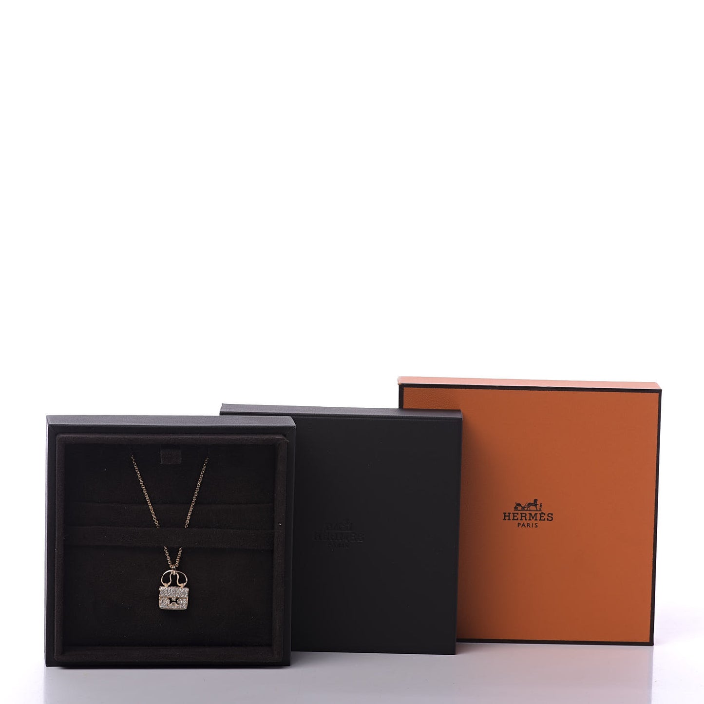 18K Rose Gold Diamond Constance Amulette Pendant Necklace