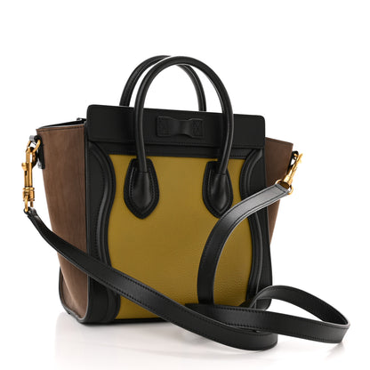 Celine Baby Grained Calfskin Nubuck Nano Tri-Color Luggage Olive 3 of 12