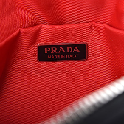 Prada Tessuto Nylon Pocket Wristlet Pouch Black Fuoco 7 of 12