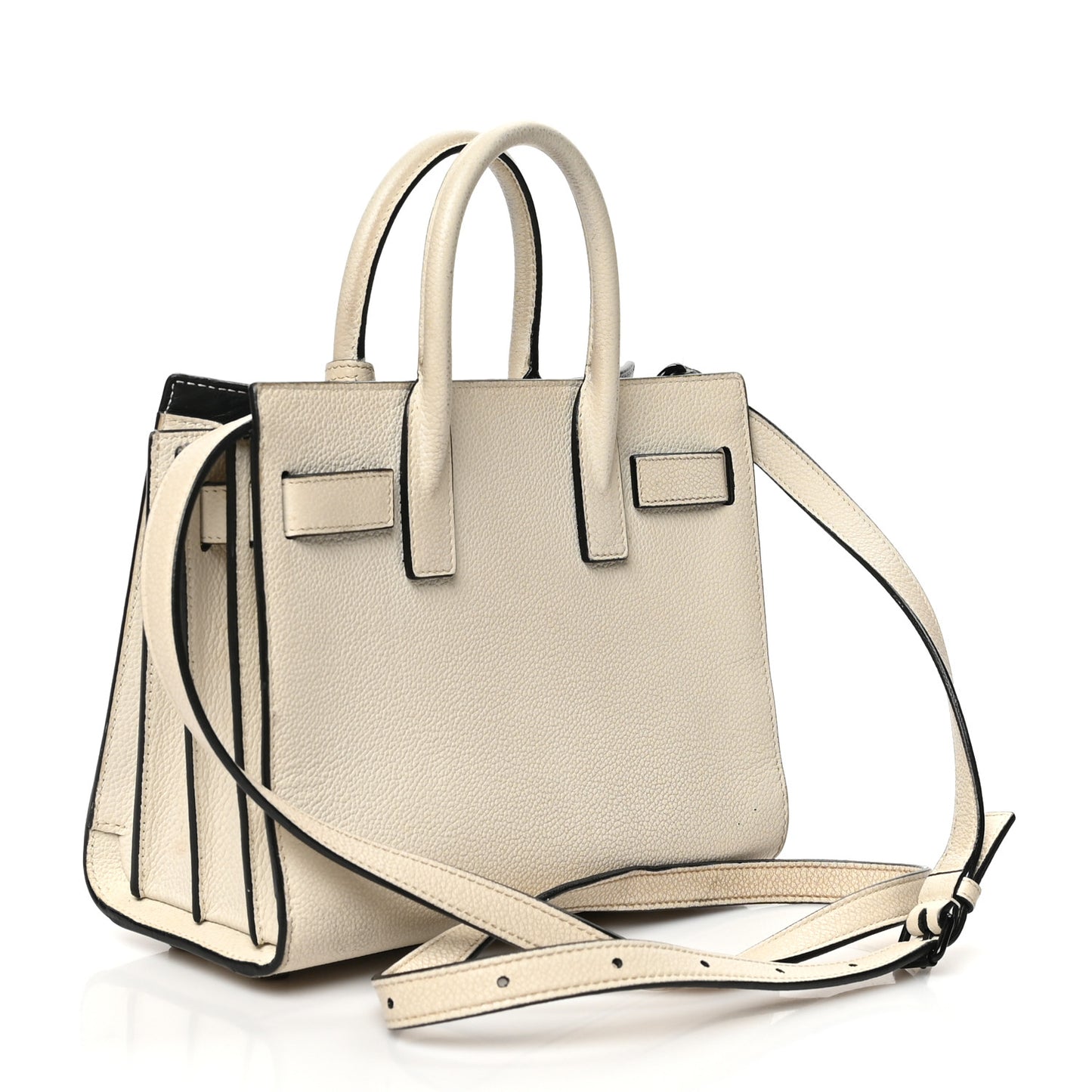 Grained Calfskin Nano Sac De Jour Porcellana Black