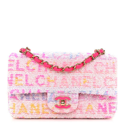 Chanel Tweed Quilted Mini Rectangular Flap Pink Multicolor 1 of 10