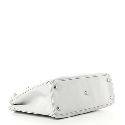 Christian Dior Smooth Calfskin Large Diorissimo Tote White 5 of 14