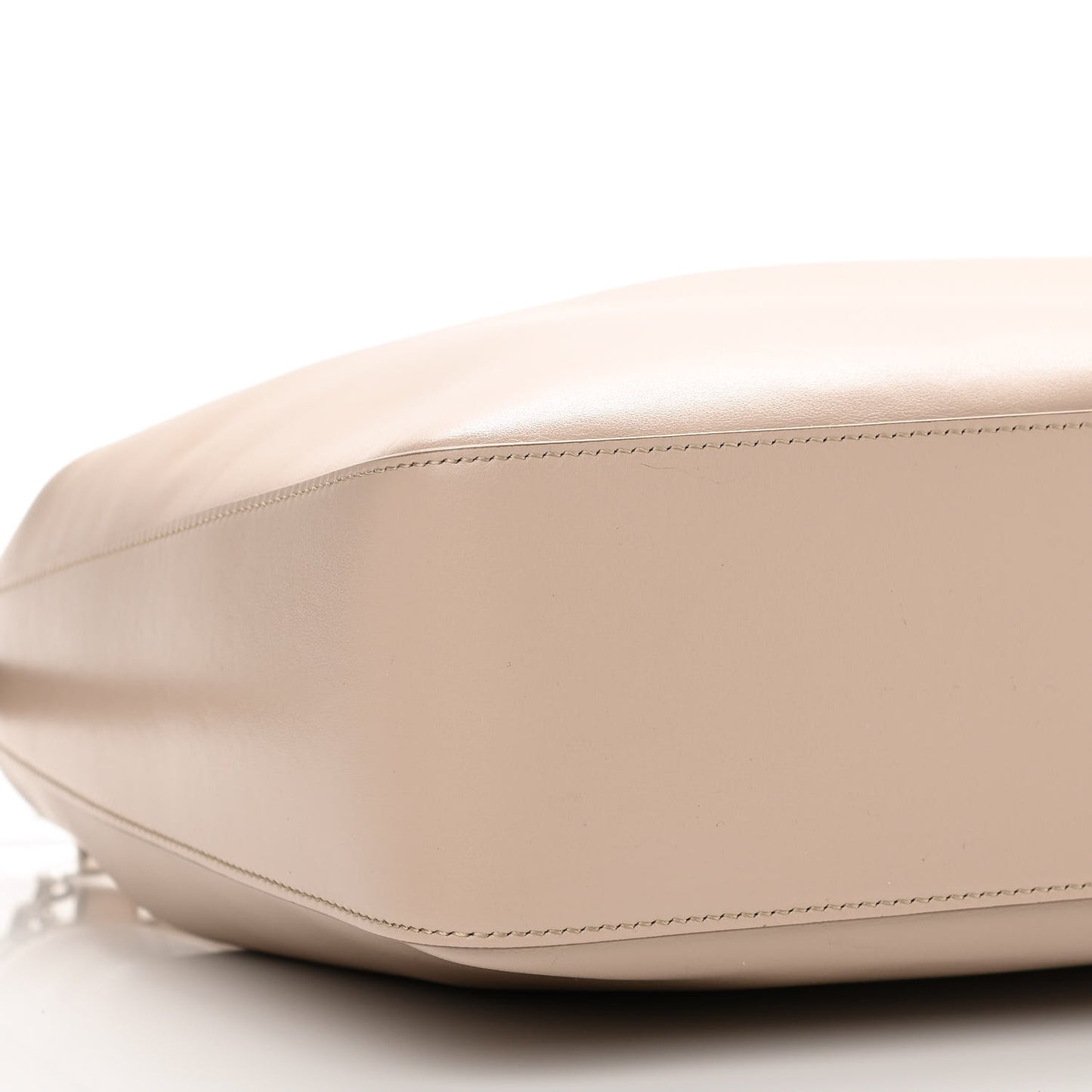 Smooth Calfskin Medium Moon Cut Out Shoulder Bag Dune