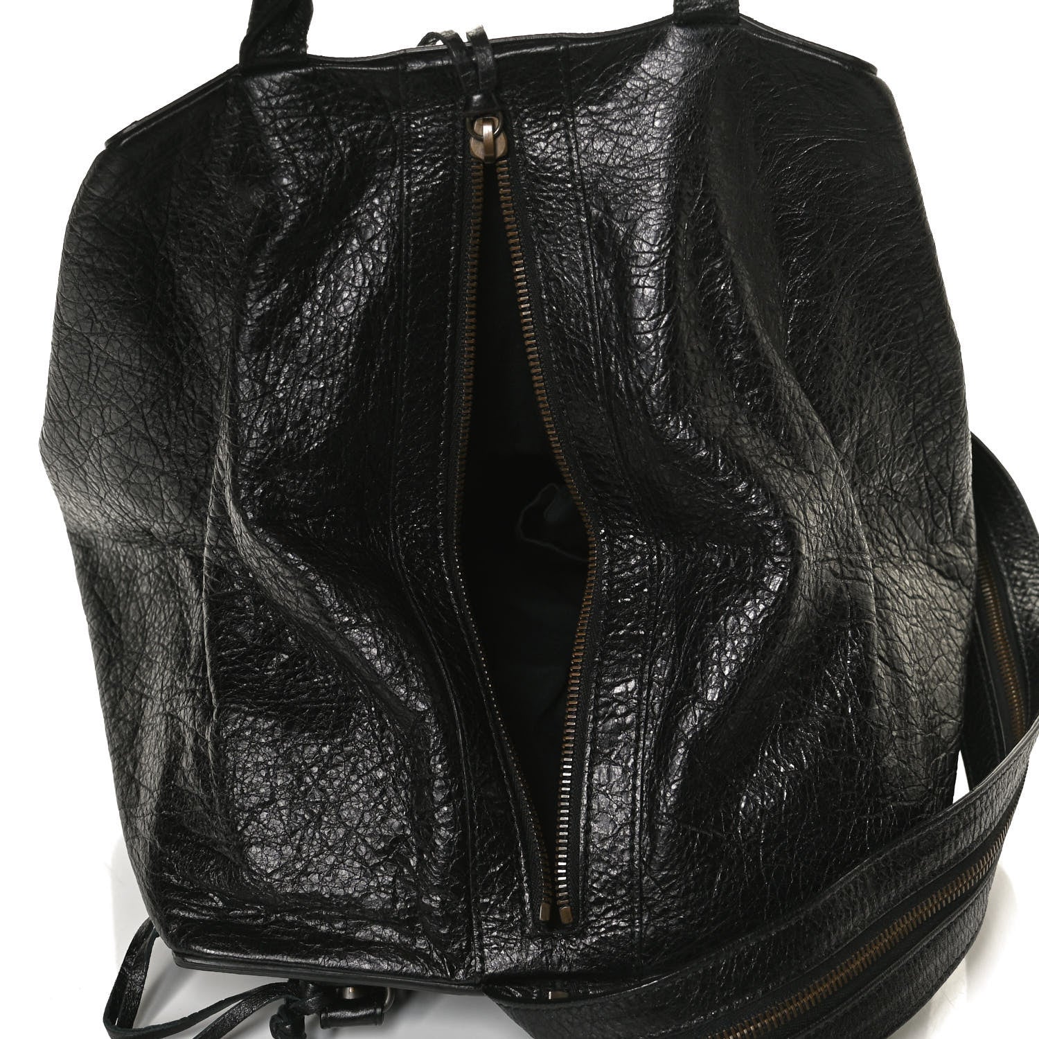 Balenciaga Agneau Classic Hardware Zip Traveler Backpack Black 5 of 13