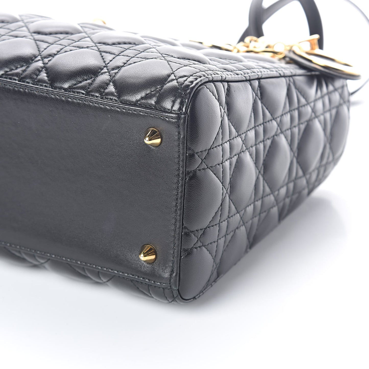 Lambskin Cannage Medium Lady Dior Black